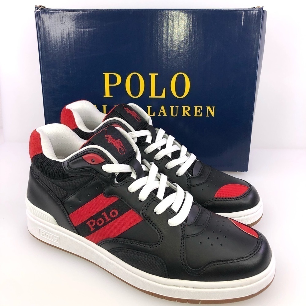 Polo Ralph Lauren Men's Court Mid Pro Sneakers Size 7.5D